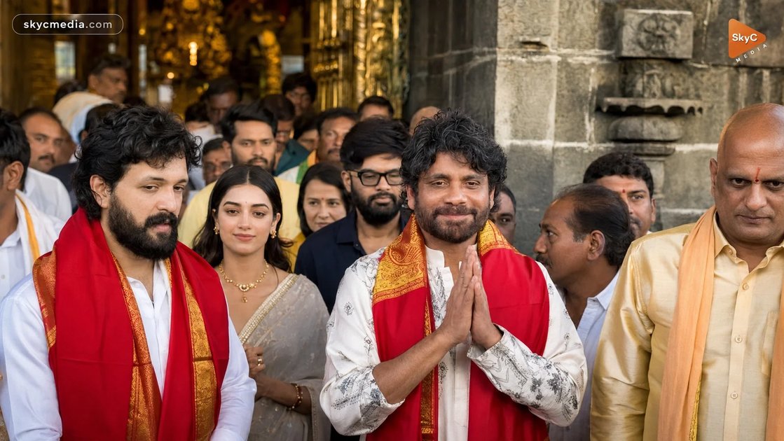 తిరుమల శ్రీవారిని దర్శించుకున్న అక్కినేని నాగార్జున కుటుంబం