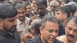 తెలంగాణ అసెంబ్లీ వద్ద తీవ్ర ఉద్రిక్తత: KTR అరెస్ట్